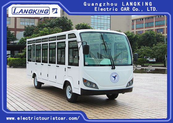 ประเทศจีน รถบัสรับส่งไฟฟ้าสี่ล้อ 23 ที่นั่งพร้อมประตู / มอเตอร์มินิบัสไฟฟ้า AC ผู้ผลิต