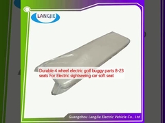 ส่วนยาวนาน 4 ล้อรถกอล์ฟไฟฟ้า 8-23 ที่นั่ง สําหรับรถไฟฟ้าชมสถานที่ที่นุ่ม