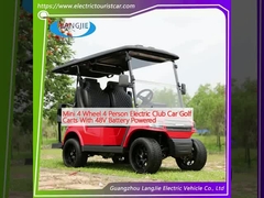 มินิ 4 ล้อ 4 คน คาร์ทกอล์ฟรถคลับไฟฟ้าด้วยแบตเตอรี่ 48V