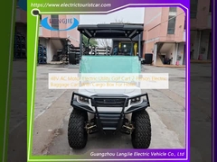 48V AC Motor Electric Utility Golf Cart 2 คน รถกระเป๋าสตางค์ไฟฟ้า พร้อมกล่องบรรทุกสําหรับโรงแรม