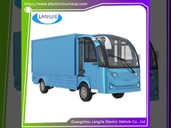 2 ที่นั่ง 72V รถขนของ ขาวรถขนของไฟฟ้าที่มีกล่องสินค้าขนาดใหญ่สําหรับโรงงาน