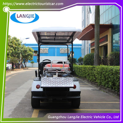 ราคาดี 2 ที่นั่ง + 1 เตียง ผู้โดยสารหลายคน รถพยาบาลไฟฟ้า 48V AC Motor For Parking ออนไลน์