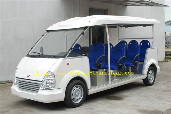 รถท่องเที่ยวไฟฟ้า 11 ที่นั่ง สีฟ้า สนามบิน รถรีสอร์ท พร้อมเครื่องชาร์จความถี่สูง