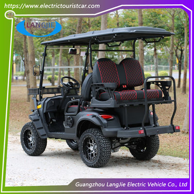 4 ที่นั่งรถกอล์ฟไฟฟ้า ความสามารถการปีนสูง 48V แบตเตอรี่รถกอล์ฟสําหรับสนามกอล์ฟ