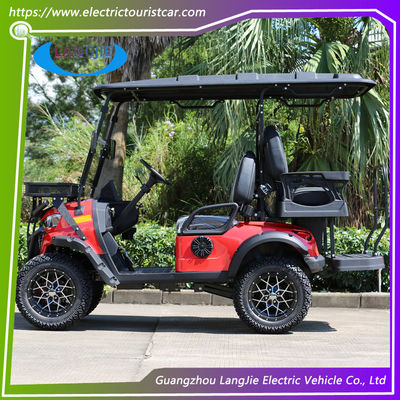 คลาสสิค ดีไซน์ รถกอล์ฟไฟฟ้า 4 ที่นั่ง AC Motor Golf Cart ที่นั่งสบายสําหรับโรงแรม