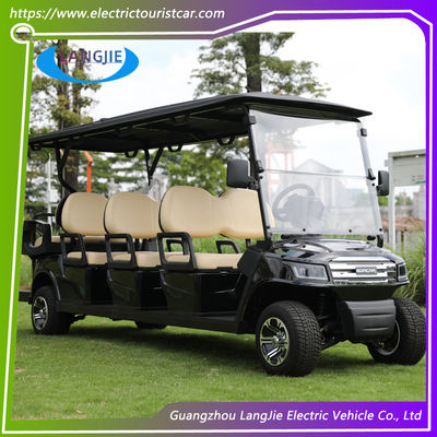 OEM 8 ที่นั่งรถกอล์ฟอิเล็กทริก แบตเตอรี่ฟรีการบํารุงรักษา AC Motor Golf Buggy สําหรับสนามบิน