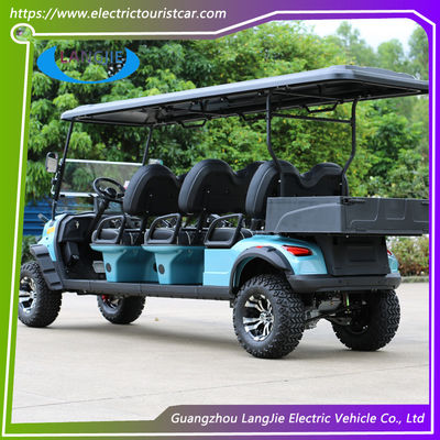 การปรับแต่ง 6 ที่นั่ง คาร์คลับกอล์ฟ รถ 48v แบตเตอรี่ล่ารถกอล์ฟไฟฟ้า Off Road