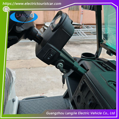 สีขาว 2 ผู้โดยสารรถกอล์ฟไฟฟ้า โรงงานเครื่องยนต์ AC 48V รถบรรทุกไฟฟ้าสําหรับจอดรถ