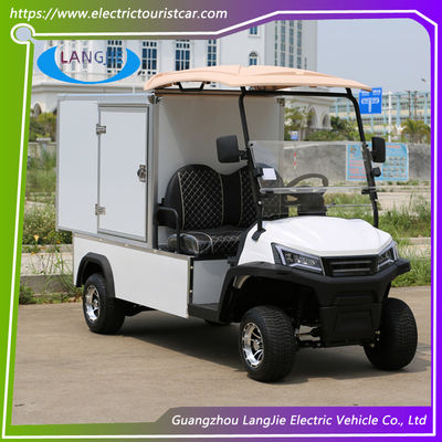 รถกระเป๋าขนของไฟฟ้าที่ขับเคลื่อนด้วยเครื่อง AC 2 ที่นั่ง รถกอล์ฟไฟฟ้าสําหรับรีสอร์ท