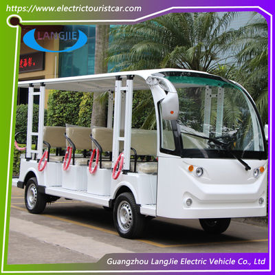 แฟชั่น 14 คน รถยนต์ท่องเที่ยวไฟฟ้า ACmotor รถบัสทัวร์ไฟฟ้า7.5KW สําหรับโรงแรม