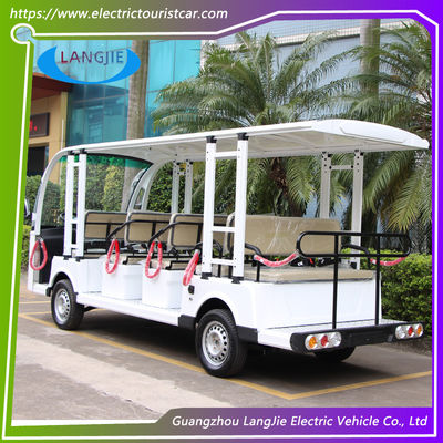 14 ที่นั่ง รถไฟฟ้าความเร็วต่ํา AC 72V 7.5KW 4 ล้อ รถกอล์ฟไฟฟ้า สําหรับรถรีสอร์ท