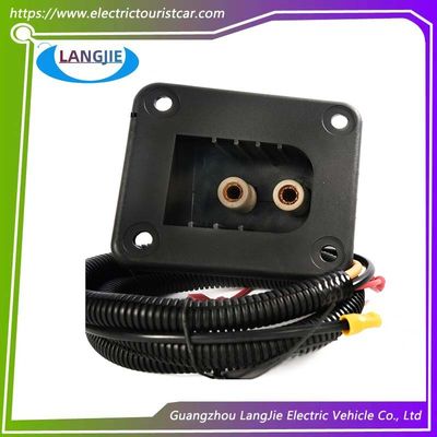Ezgo Golf Cart Charging Socket Square TXT Socket มีส่วนประกอบสองรูกลม