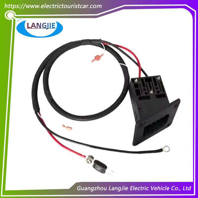 Ezgo Golf Cart Charging Socket Square TXT Socket มีส่วนประกอบสองรูกลม