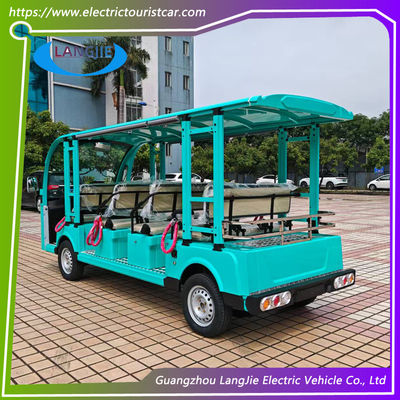 7.5kW แอคมอเตอร์ 11 ที่นั่ง รถท่องเที่ยวไฟฟ้า ความเร็วสูงสุด 30km/h สําหรับการขนส่งพื้นที่สาธารณะ