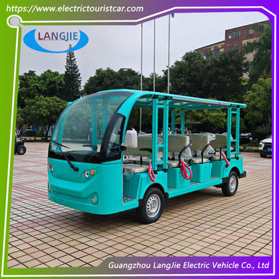 7.5kW แอคมอเตอร์ 11 ที่นั่ง รถท่องเที่ยวไฟฟ้า ความเร็วสูงสุด 30km/h สําหรับการขนส่งพื้นที่สาธารณะ