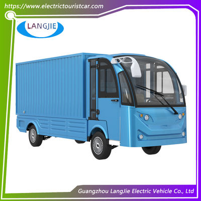 2 ที่นั่ง 72V รถขนของ ขาวรถขนของไฟฟ้าที่มีกล่องสินค้าขนาดใหญ่สําหรับโรงงาน