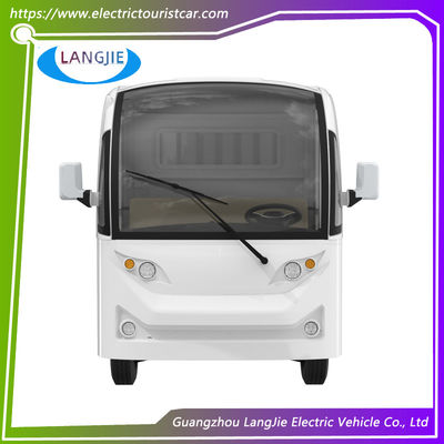2 ที่นั่ง 72V รถขนของ ขาวรถขนของไฟฟ้าที่มีกล่องสินค้าขนาดใหญ่สําหรับโรงงาน
