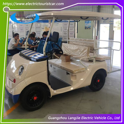 สีขาว อิเล็กทรริก การรักษาความปลอดภัย กอล์ฟ รถ 48V ระบบ 2 ที่นั่ง การท่องเที่ยวรถสําหรับที่จอดรถ