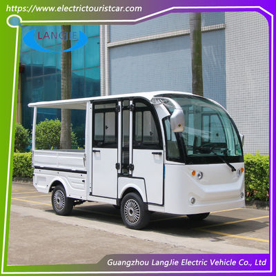 รถขนส่งไฟฟ้าสนามบิน 5 ที่นั่ง รถยนต์ไฟฟ้า มอเตอร์ AC 48V พร้อมหลังคาสำหรับสวนสาธารณะ
