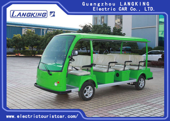 เป็นมิตรกับสิ่งแวดล้อมรถท่องเที่ยวไฟฟ้าสีเขียว 11 ที่นั่งเครื่องชาร์จที่มีความถี่สูง