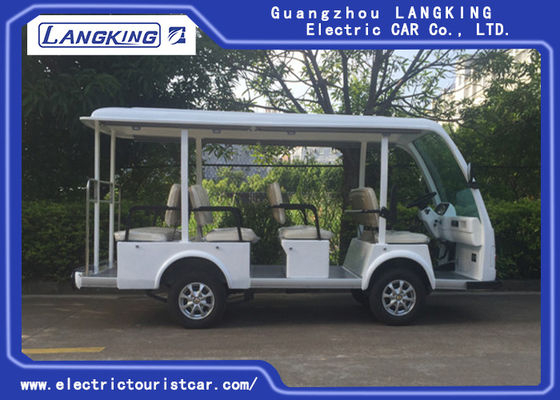 รถบัสนำเที่ยวไฟฟ้าสีขาวแฟชั่นสำหรับ 11 คนสำหรับโรงแรม / อสังหาริมทรัพย์