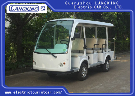 รถบัสนำเที่ยวไฟฟ้าสีขาวแฟชั่นสำหรับ 11 คนสำหรับโรงแรม / อสังหาริมทรัพย์