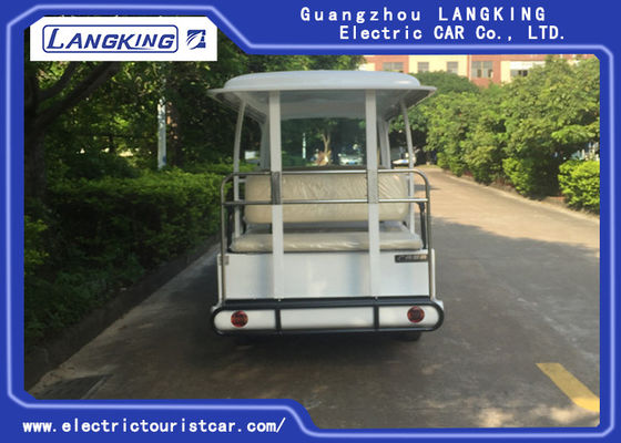 รถบัสนำเที่ยวไฟฟ้าสีขาวแฟชั่นสำหรับ 11 คนสำหรับโรงแรม / อสังหาริมทรัพย์