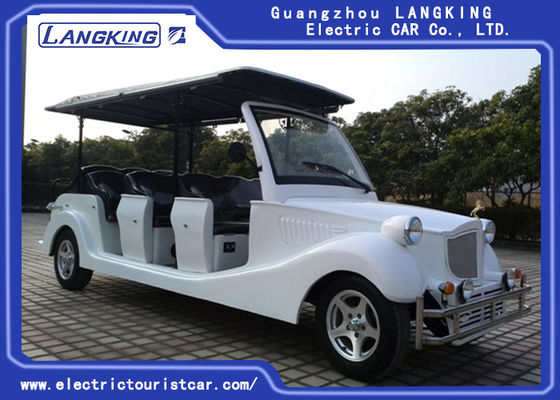 รถกอล์ฟไฟฟ้า 11 ที่นั่งรถกอล์ฟคลาสสิคพร้อมอุปกรณ์ตกแต่งสไตล์เท่ ๆ