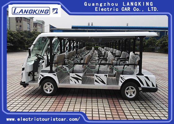 รถรับส่งไฟฟ้าสีขาวพร้อมบริการ 11 ที่นั่งไร้มลพิษ
