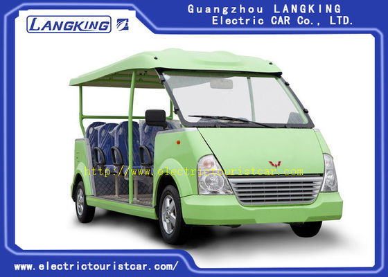 ความจุ 11 ที่นั่งสีเขียวรถชัตเติ้ลไฟฟ้าสำหรับรถยนต์ที่มีประสิทธิภาพสูง