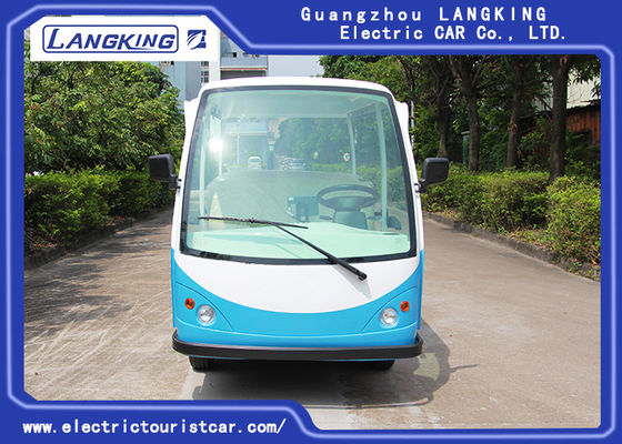 CE อนุมัติ Open Shuttle Vehicle / 48V DC System 8 ผู้โดยสาร 4 ล้อรถมินิบัสไฟฟ้า