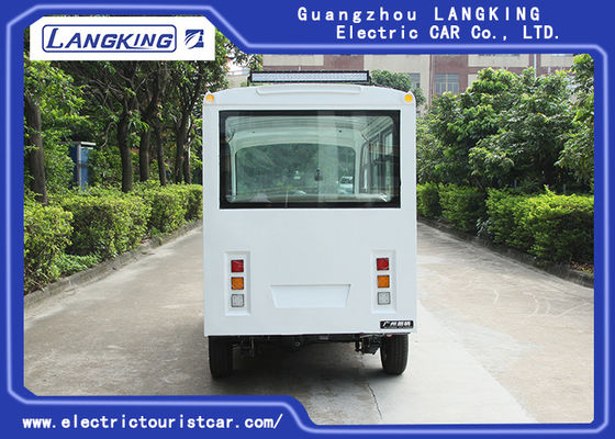 5KW สิ่งอำนวยความสะดวกผู้โดยสารเคบินไฟฟ้าท่องเที่ยว Buggy 8 ที่นั่งสีขาว